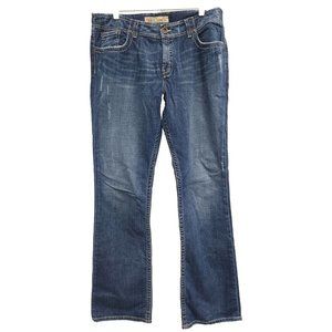 BKE The Buckle Womens Wendi Bootcut Jeans Size 33 Blue Stretch Distressed Y2K